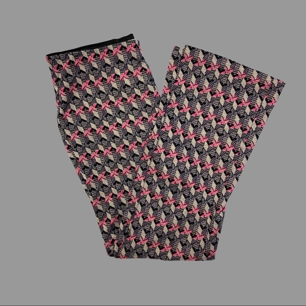 ❤️ XS ❤️ NWOT Anthro Pants Cropped Stretch Geometric Flared